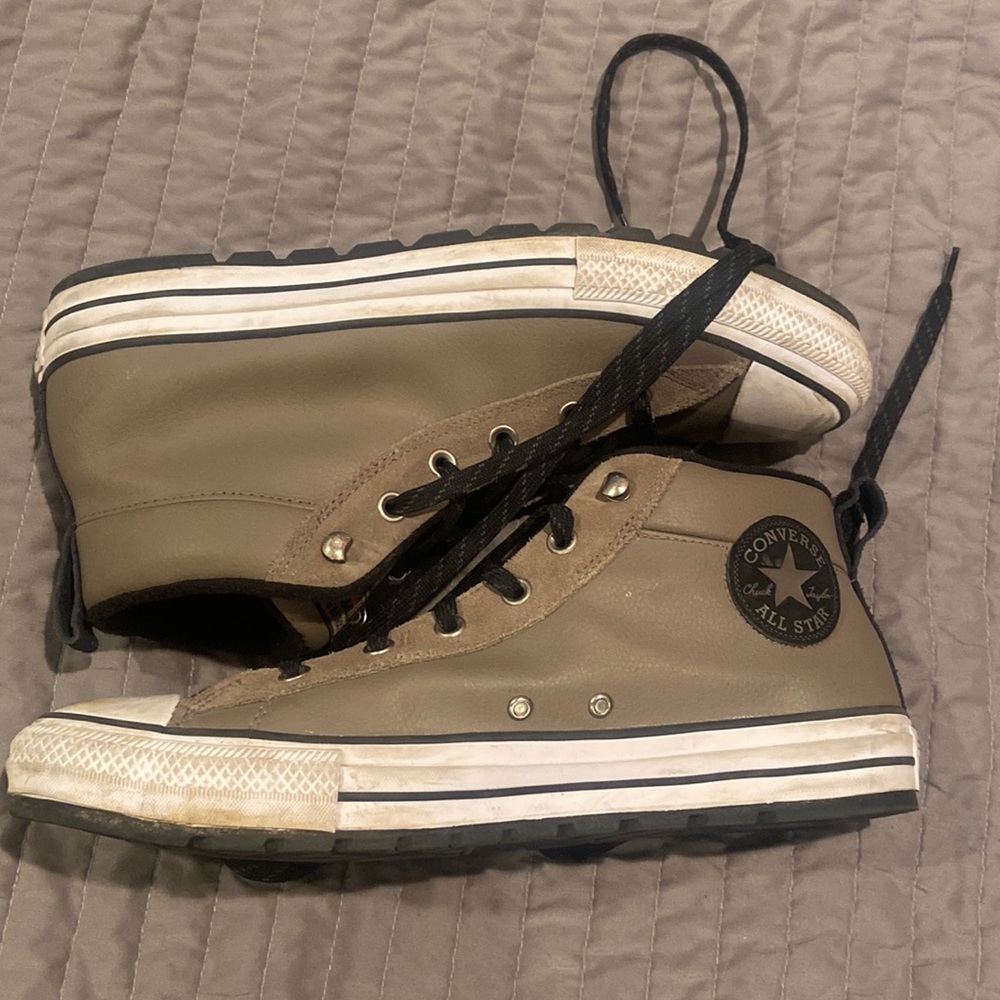 Brown converse shoes